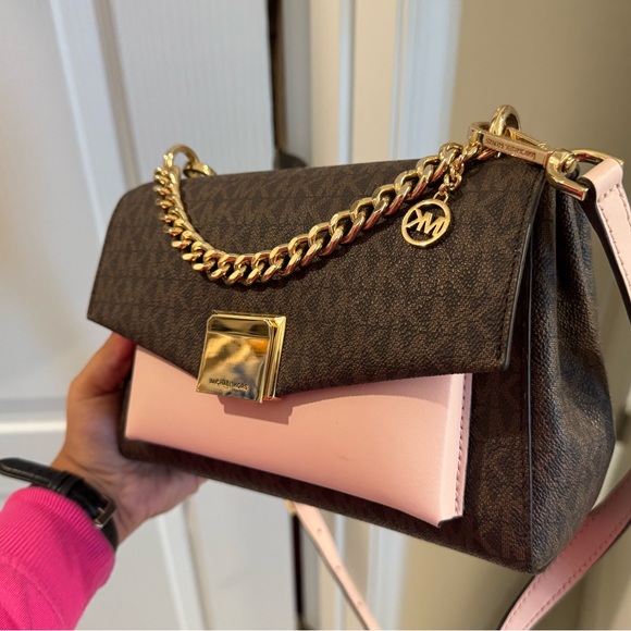 Michael Kors Handbags - Michael Kors Pink and Gold Handbag